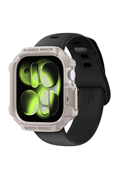 Spigen Apple Watch 10 42mm Case Rugged Armor V2, Beige