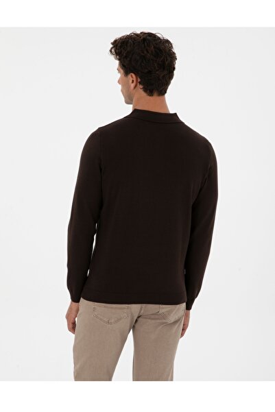 Pierre Cardin Polo Collar Slim Fit Basic Knit Sweater