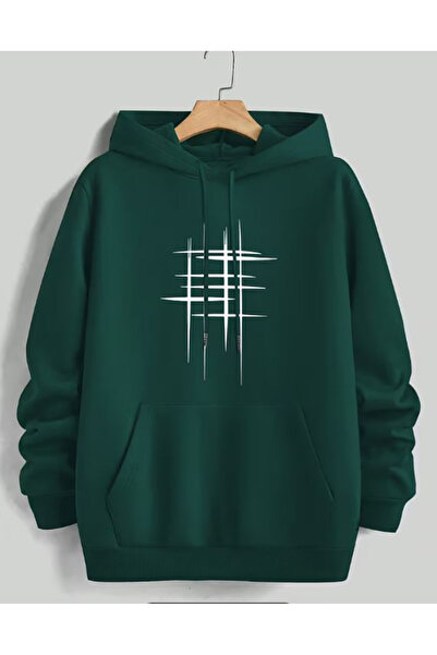 herkesemoda Φούτερ με κουκούλα με λεπτομέρεια εκτύπωσης