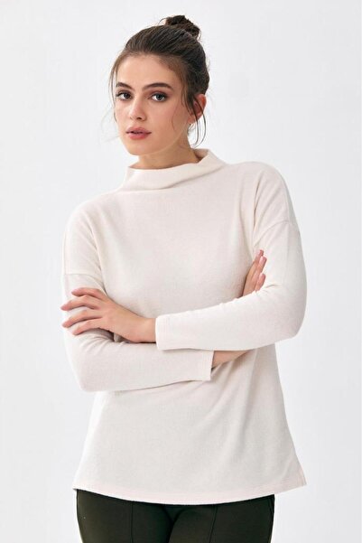 İKİLER Yarım Balıkçı Uzun Kol Triko Bluz 256-1715