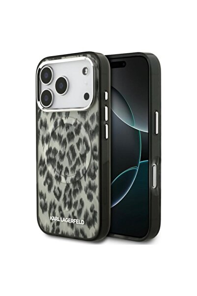 Karl Lagerfeld iPhone 17 Pro IML Leopard Pattern MagSafe Case, brown, KLHMP17LHDLEOICW