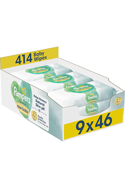 Pampers Servetele umede Harmony New Baby XXBox cu Aloe Vera - 0% Plastic, 9 P...