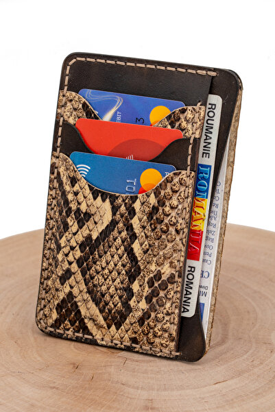 tudorAce Premium car registration card holder, natural python vegetable leather