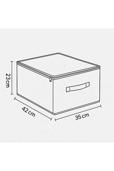 HomyJRs Organizer with Support Large Size Cream Color – Foldable Storage and Organization Box with Zipper