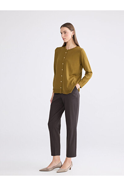 LC Waikiki Brown Elastic Waist Women's Trousers