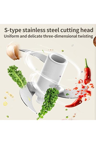 TrendyLux Electric Chopper 250W, Mini Food Processor, 1 Click, 10 sec, Meat, Vegetables, Puree, Sauces