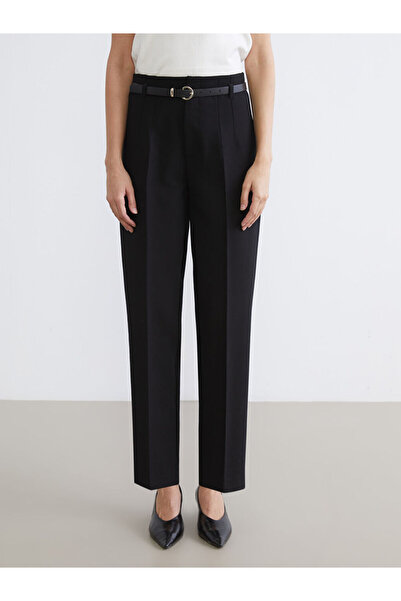 LC Waikiki Beli Kemerli Dar Fit Women's Pleated Trousers