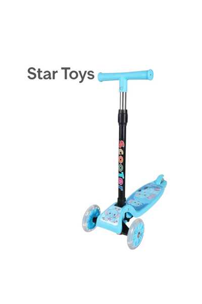 STAR TOYS Children's three-wheel scooter – adjustable – blue color –