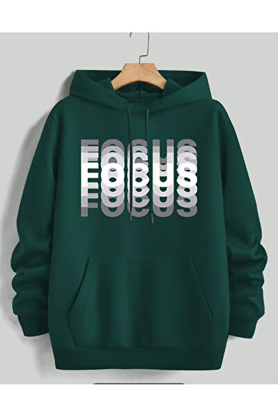 herkesemoda Φούτερ με κουκούλα με λεπτομέρεια στο κείμενο