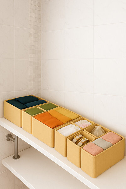 HomyJRs Set of 8 Jute Drawer Organizer