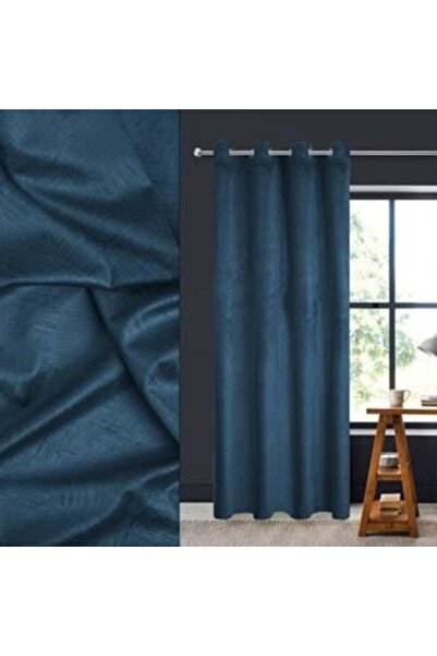 IRO Decorative Grey Velvet Curtain with Rings 140 x 260 cm