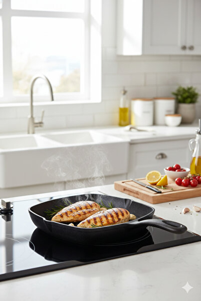 Madame Coco Titanium Professional Grill Pan-Black-28 cm