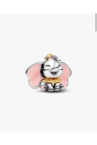 POSEİDONS JEWELLERY S925 Ayar Pembe Kulak Detaylı Disney Dumbo Charm