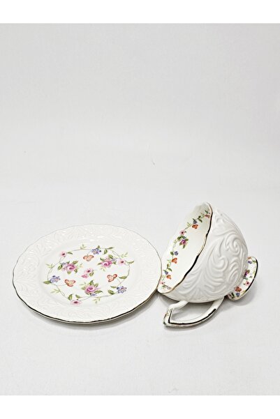 Casalina 2-piece set, cup and saucer, embossed bohemian pattern