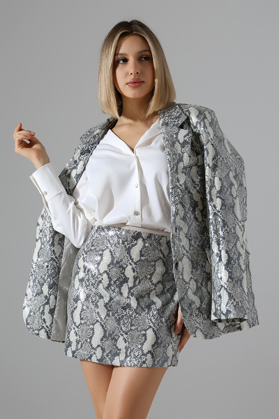 Thil Women's Shoulder Shoulder Pad Layered Stylish Blazer Jacket 2461-Thl