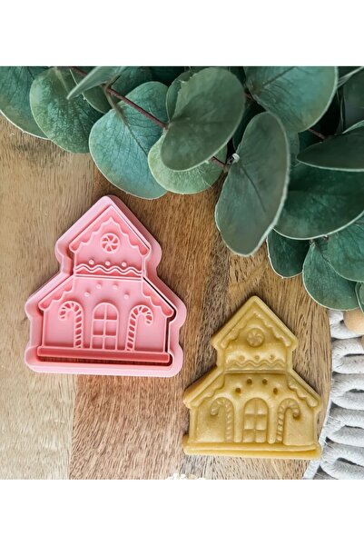 Filkorium3D قاطع وطابع كوكيز على شكل منزل لرأس السنة - بلاستيك - 9.2 سم