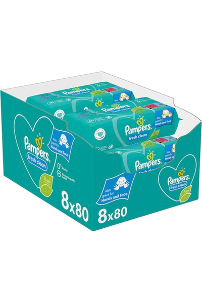 Pampers Set șervețele umede Baby Fresh, piele sensibilă, formulă unică, 8 pac...