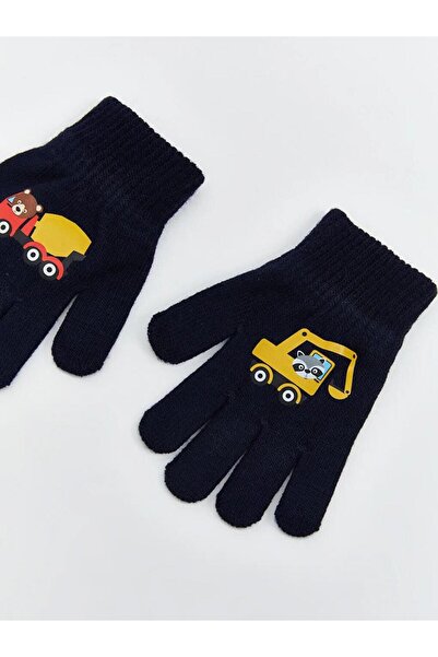 LC Waikiki Printed Boys' Knit Gloves (W5)