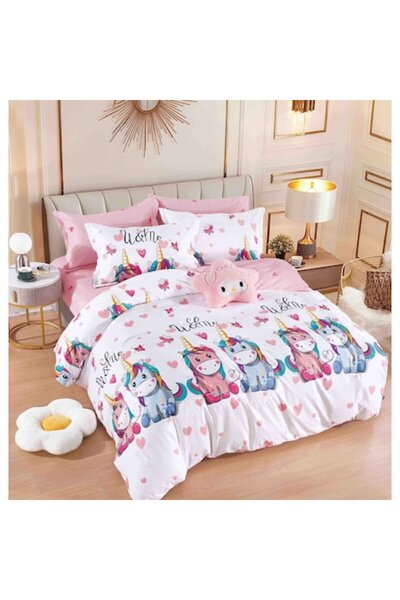 MHR 4-piece single bedding set (155x230, 155x205, 55x80), Finet, Multicolor, M