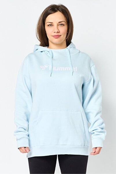 hummel Women Sportswear Fit Long Sleeve Outdoor Sweatshirt, Light Blue