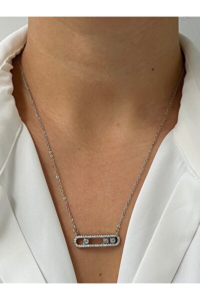 Twinssis Accessories Steel Silver Color Moving Mess Necklace