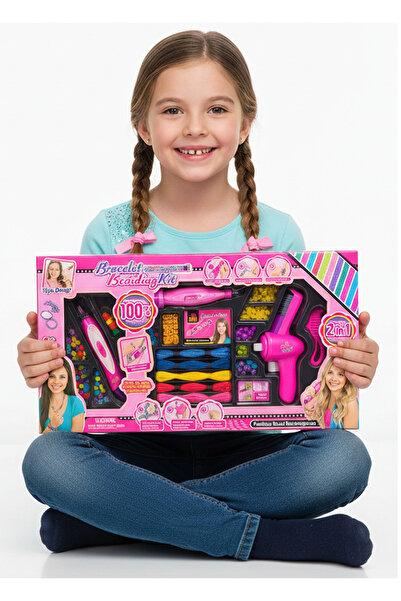 REZZOSS مجموعة أدوات 2 في 1 لصنع وتضفير الأساور للفتيات الصغيرات - مجموعة أدو...