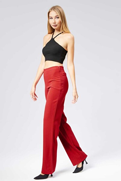 Milamia Women's Striped Wide-Leg Fabric Pants