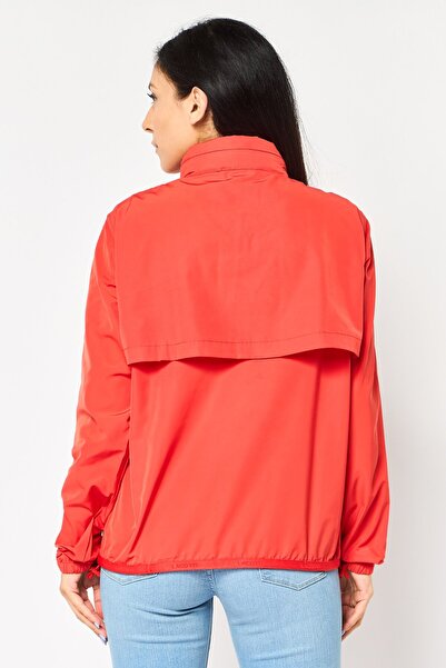 Lacoste Women Long Sleeve Brand Logo Softshell Jacket, Red