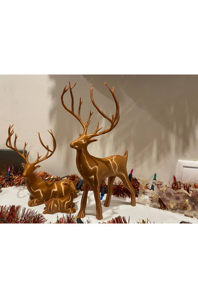 SZD Design Figurină de birou de Anul Nou cu reni