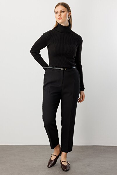 Ekol Beli Belted Skinny Leg Trousers-1015