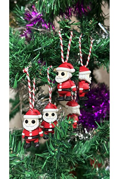 moifugyia Yılbaşı Süsü 10 Adet Noel Baba Süs Paketi – Çam Ağacı Parti Dekoru