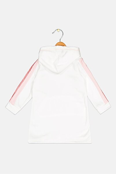 Body Glove Toddlers Girl Brand Logo Hooded Dress, White Combo