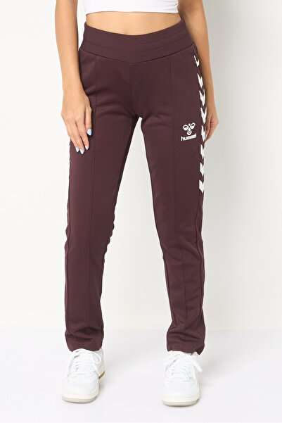 hummel Women Sportswear Fit Brand Logo Training Track Pants, Dark Plum