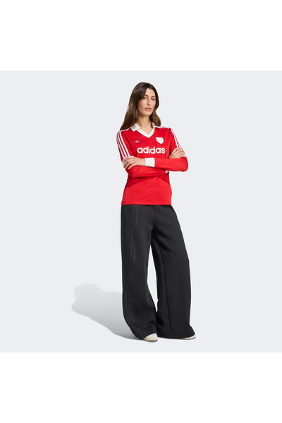 adidas Footie Collar Kadın Kırmızı T-Shirt