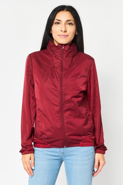 Lacoste Women Solid Windbreaker Jacket, Vermilion