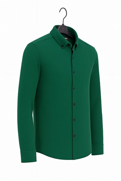 FABİO CASSANİ Gewer Long Sleeve Slim Fit Men's Shirt with Fleece Inside - 7440