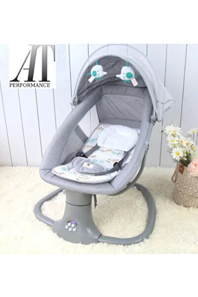 SokShop Baby Swing, 3-in-1 Electric Rocker with Mosquito Net, Detachable Pillow, Toys, USB, B