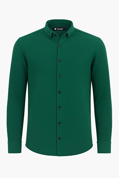 FABİO CASSANİ Gewer Long Sleeve Slim Fit Men's Shirt with Fleece Inside - 7440