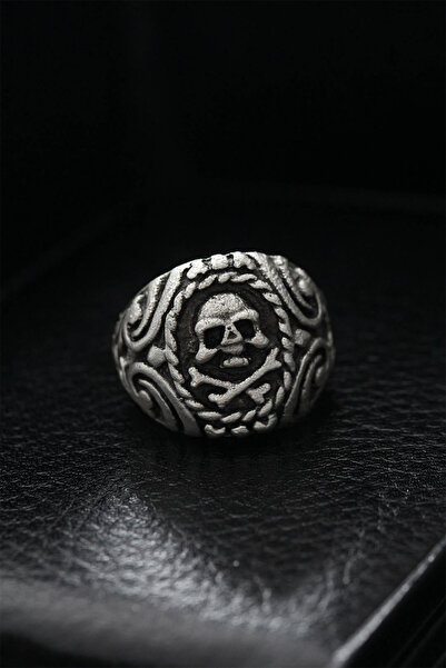 Joy Tekno Harmonyaura Adjustable Patterned Skull Model Men's Ring