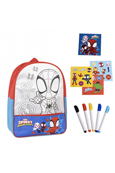 SPIDERMAN Ghiozdan de colorat 38x31x3 cm