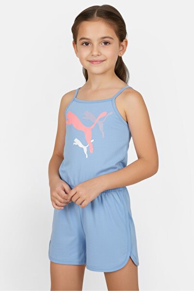 Puma ملابس لعب خارجية بشعار العلامة التجارية للبنات، لون لافندر