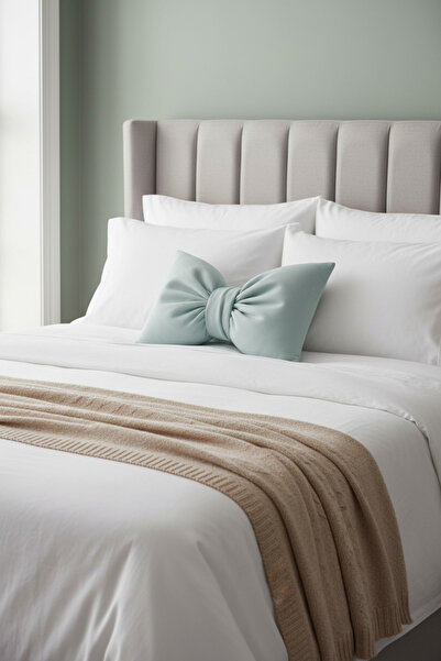 canbow Bowknot Appearance Throw Pillow Decorative Fabric Pillow with Inner Filling Bowknot Throw Pillow