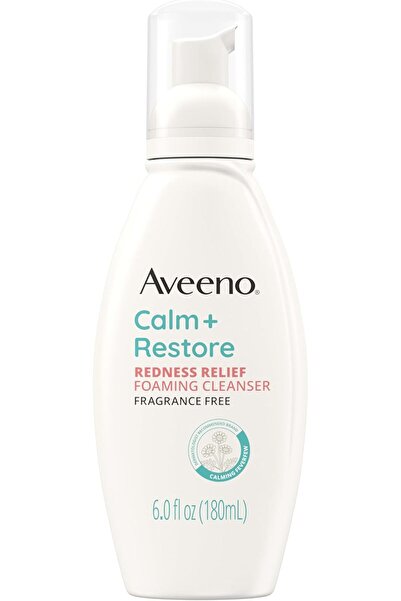 AVEENO Calm + Restore Redness Relief Foaming Cleanser, Daily Facial Cleanser ...