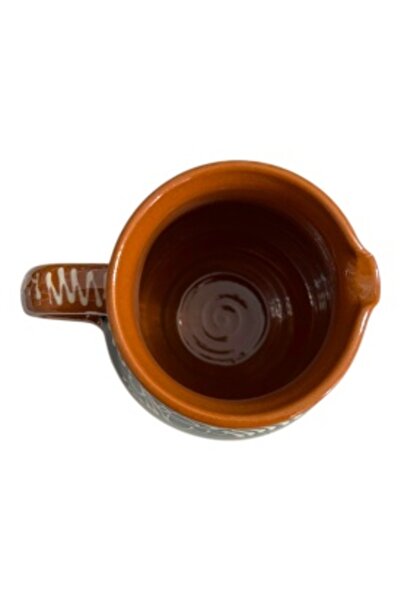 Ceramica Martinescu Brown glazed ceramic pitcher, 14 cm, 1 L – Traditional Romanian, food-safe