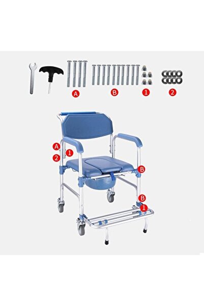 Generic commode chair designed for elderly, pregnant 4 IN 1