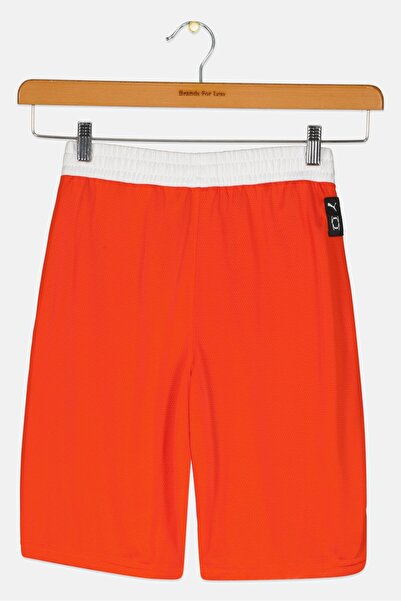 Puma Kids Boy Brand Logo Basketball Shorts, Coral