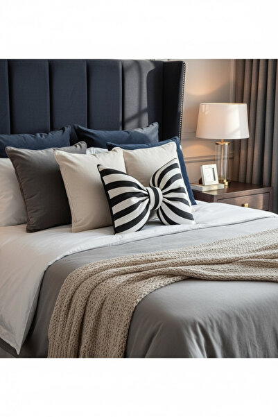 canbow وسادة زخرفية على شكل فيونكة، وسادة قماشية مزينة بفيونكة محشوة من الداخل