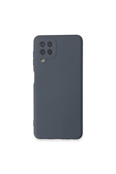 eco port حافظة سامسونج جالاكسي A22 نانو من الداخل سيليكون مخملي - رمادي