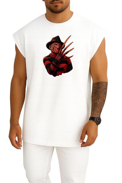 Bahriyeli Collection قصة فضفاضة فريدي كروجر جريت شورت مطبوع أتليت