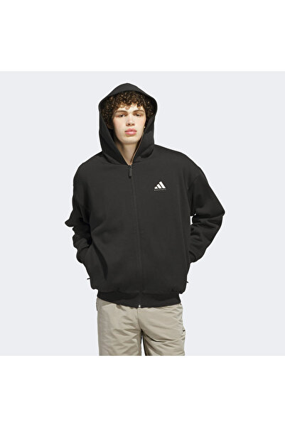 adidas Full Zip Unisex Siyah Sweatshirt